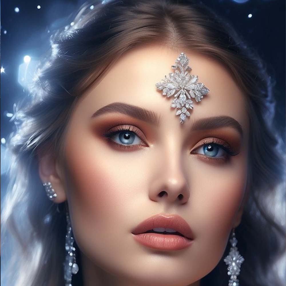 Body Jewelry Stickers - Stonefans 1PCS Geometric Forehead Stickers Indian
