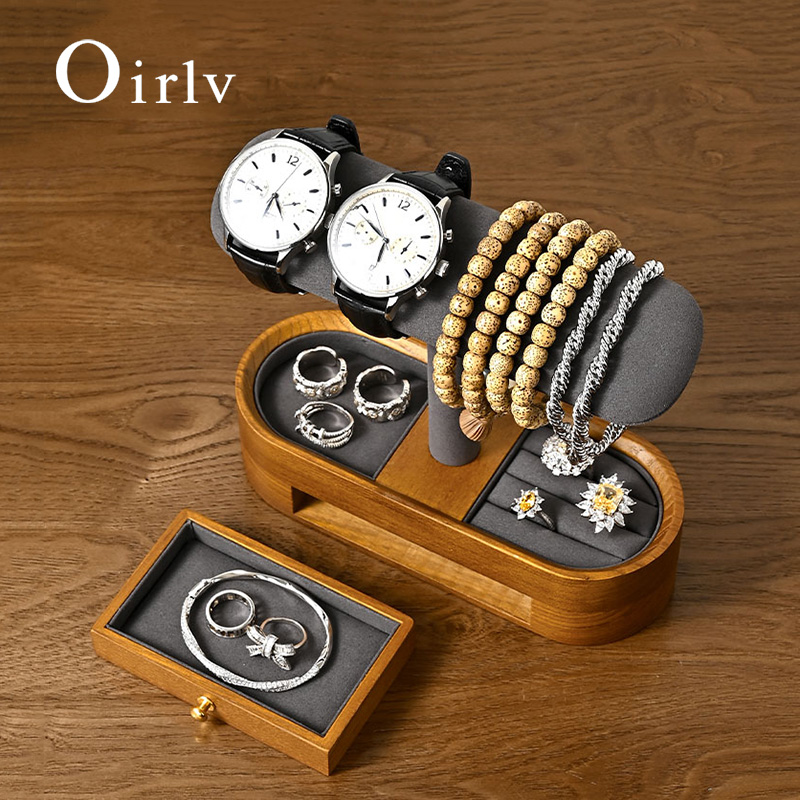 Body Jewelry Organizer - Oirlv Solid Wood Watch Organizer Shelf