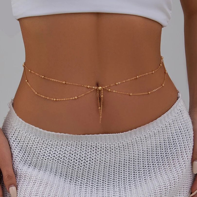 Body Jewelry Helix - KunJoe Multilayer Gold Color Thin Bead