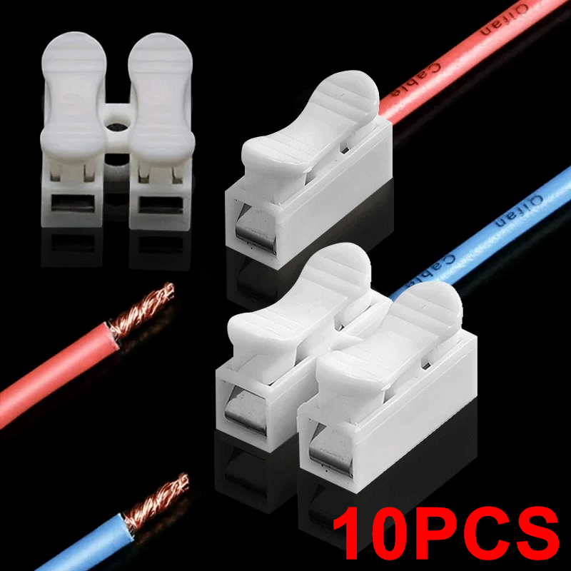Threadless Push Pin - 10Pcs Quick Terminal Connector 1P 2P