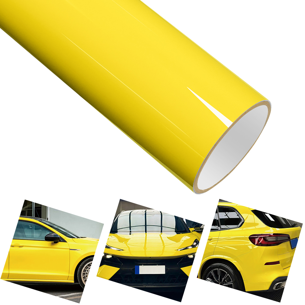 Body Jewelry Stickers - PET Crystal Maize Yellow Car Vinyl