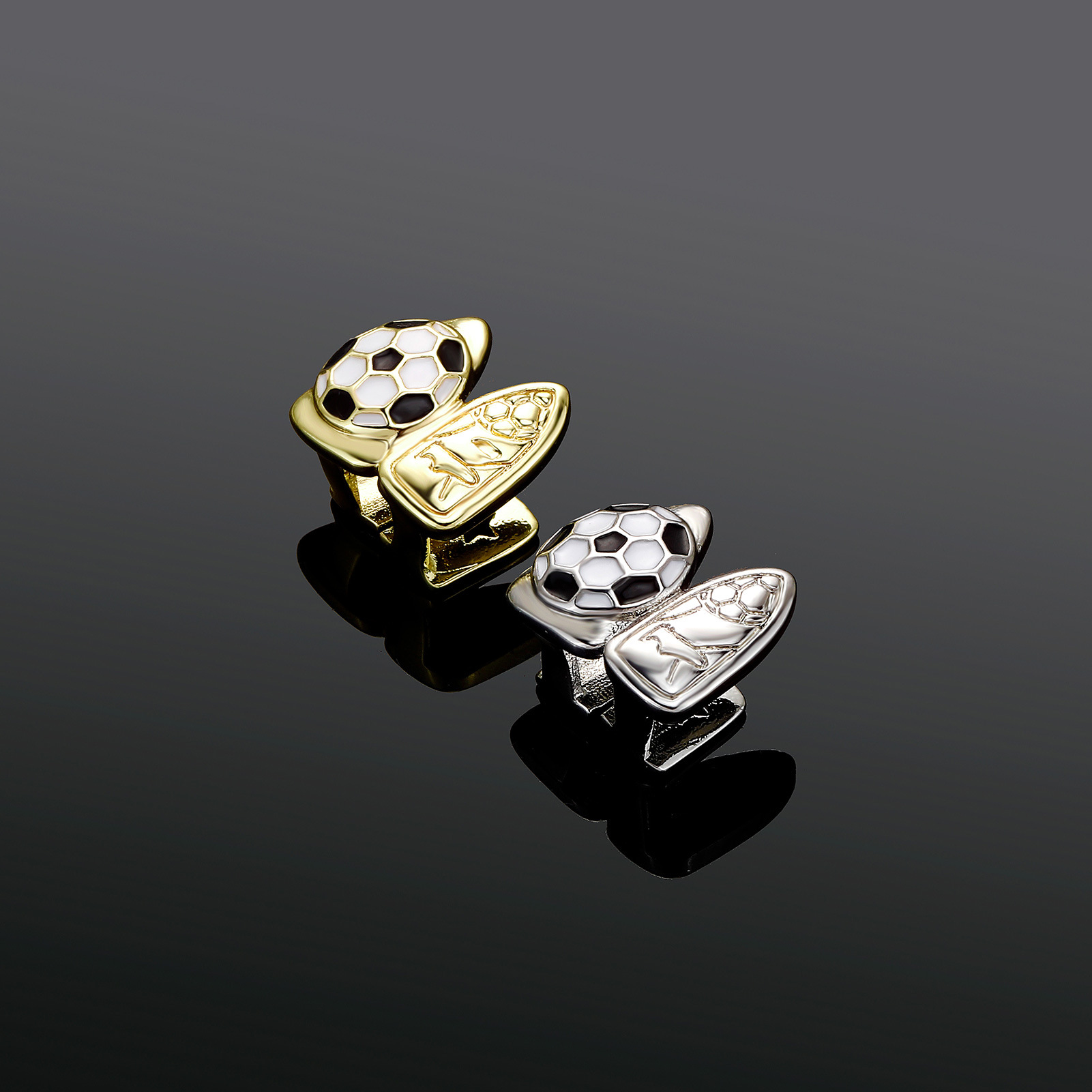 Body Jewelry Trend - YOUNGX Trend Double Football Shaped Tooth