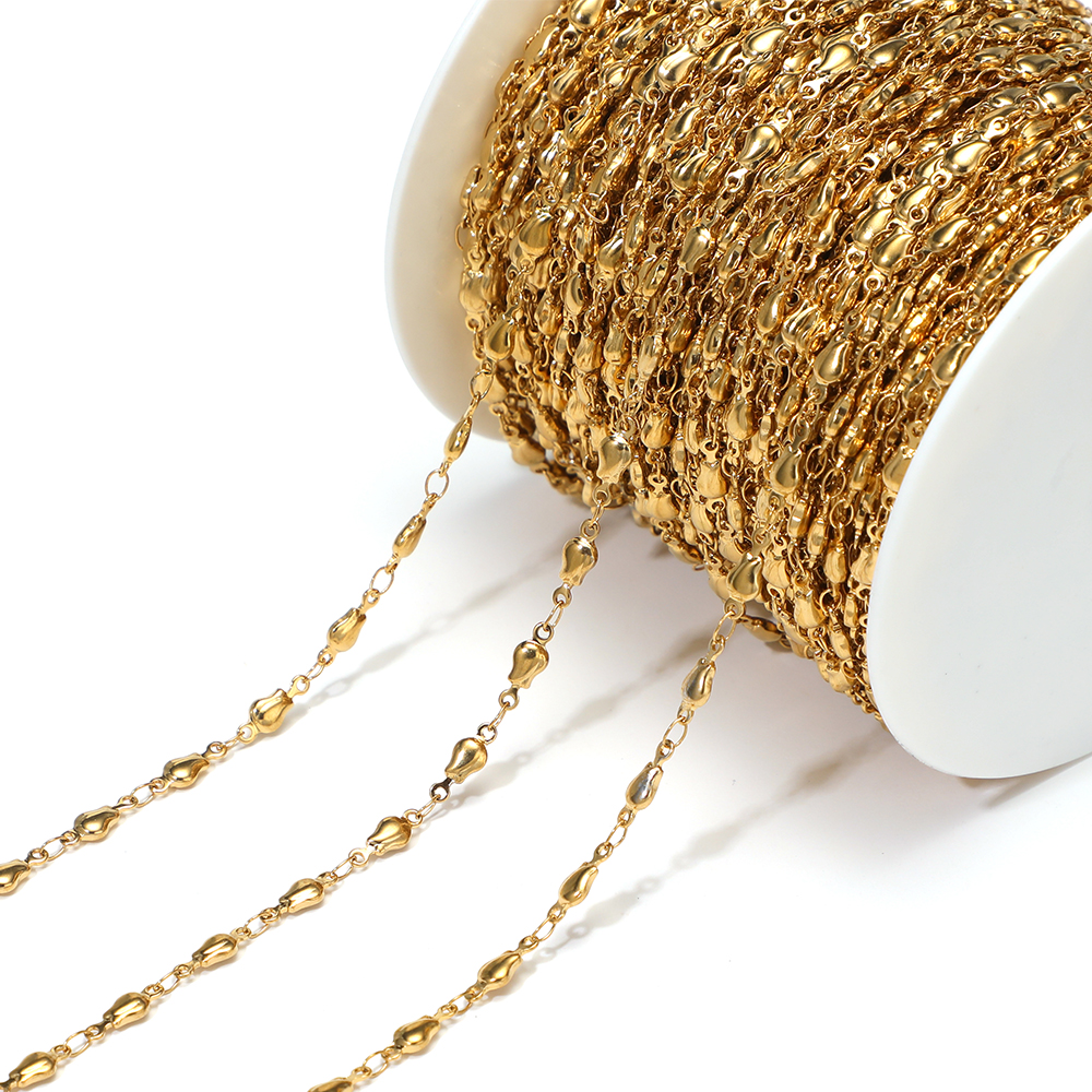 Body Chain Jewelry - 1 Meter Stainless Steel Flower Beaded