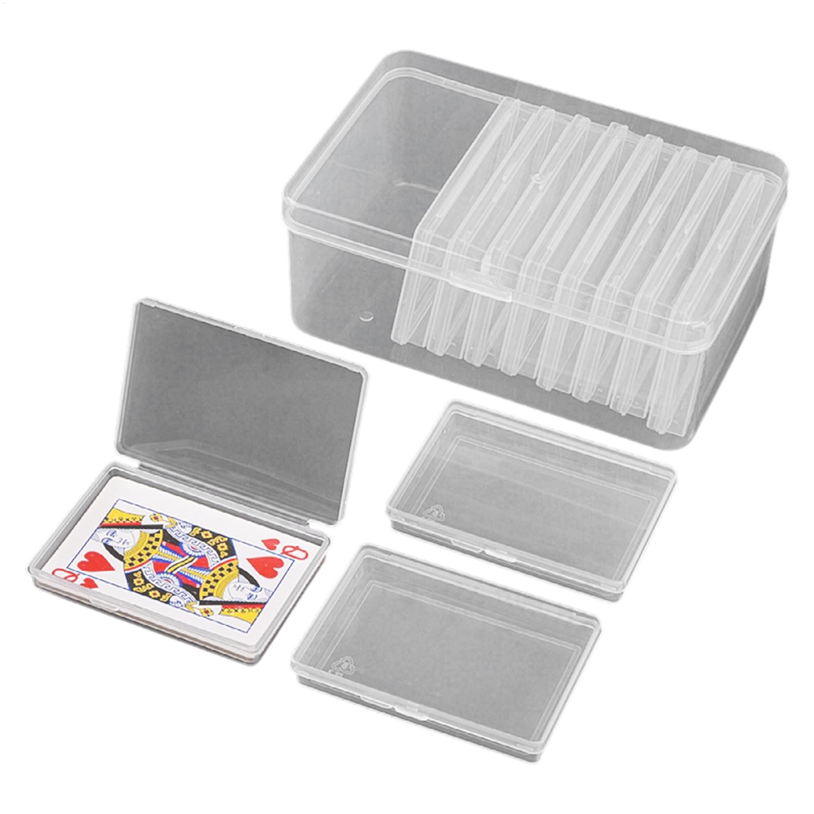 Body Jewelry Organizer - Playing Card Box Transparent Square Organizer
