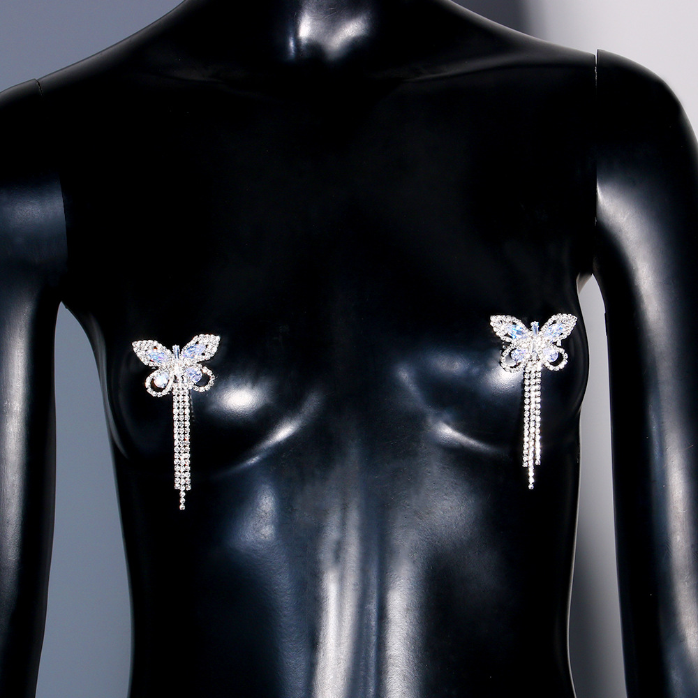 Sexy Rhinestone Butterfly Tass - đánh giá và giá Body Jewelry Stickers