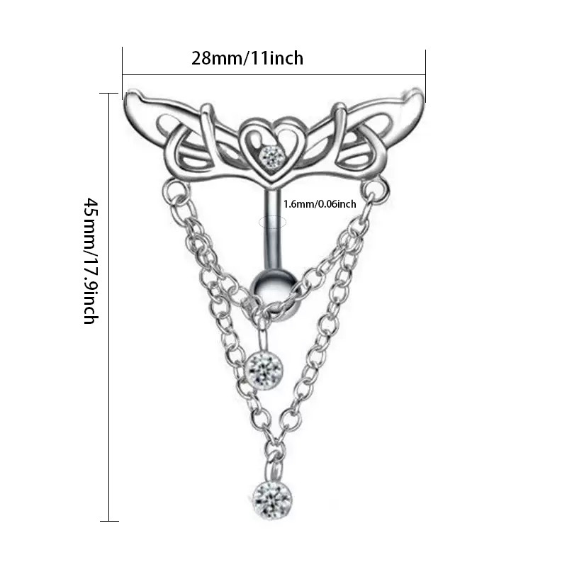 Love Wings Chain Pendant Navel - đánh giá và giá Body Jewelry Trend