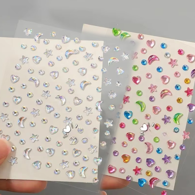 1/2pcs 3D Star Moon Heart Rhin - đánh giá và giá Body Jewelry Stickers