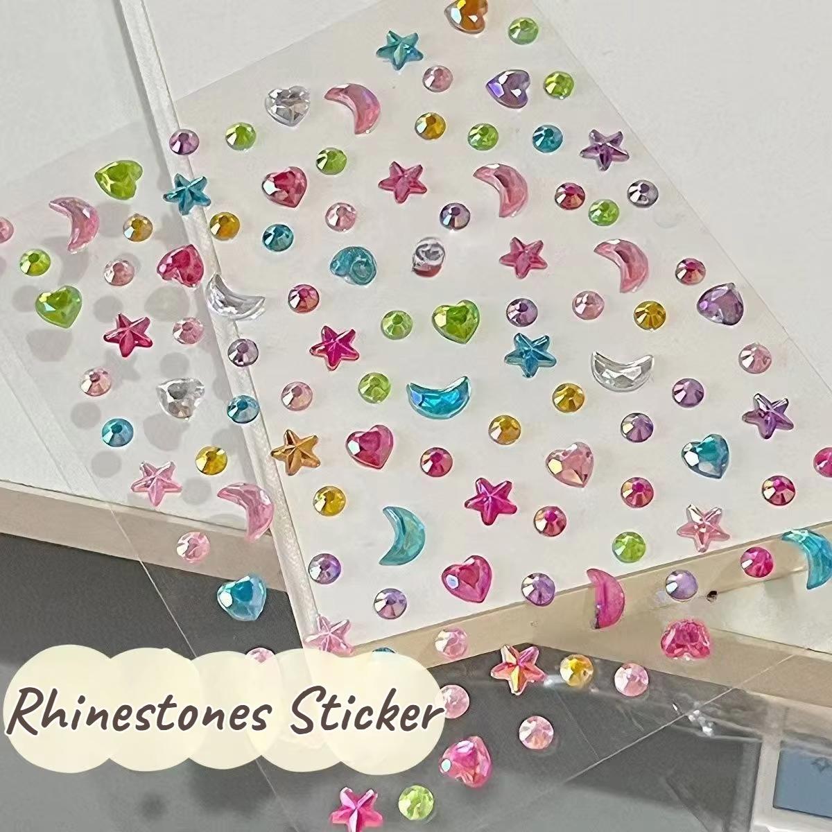 1/2pcs 3D Star Moon Heart Rhin - đánh giá và giá Body Jewelry Stickers