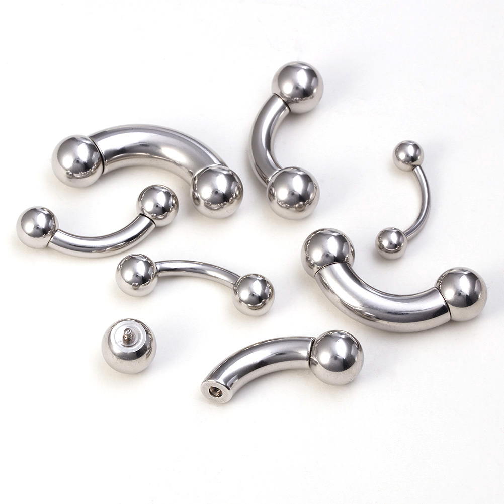 1pc Big Size Genital Curved Ba - đánh giá và giá Body Jewelry Nipple Rings