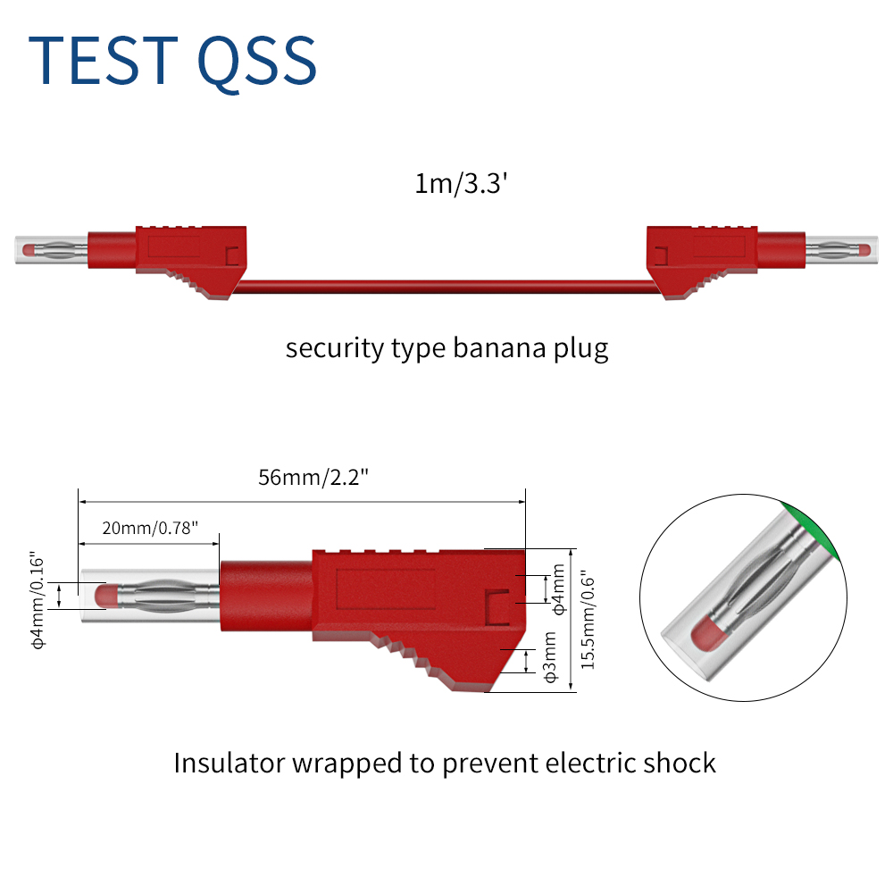QSS 1M 5Pcs Multimeter Test Le - đánh giá và giá Body Jewelry 4 U