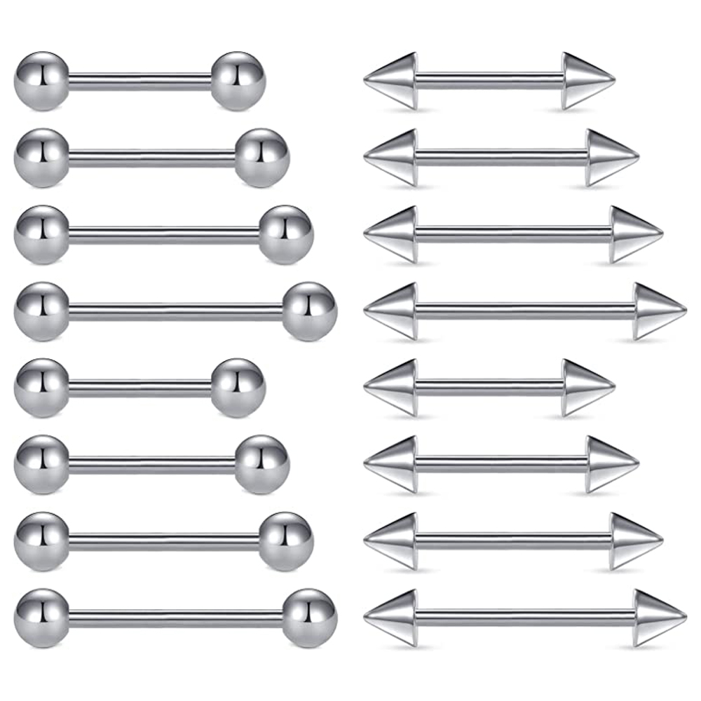16pcs 14G Stainless Steel Nipp - đánh giá và giá Body Jewelry Nipple Rings