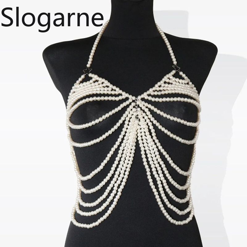 Women Sexy Pearl Body Chain Je - đánh giá và giá Body Jewelry Europe