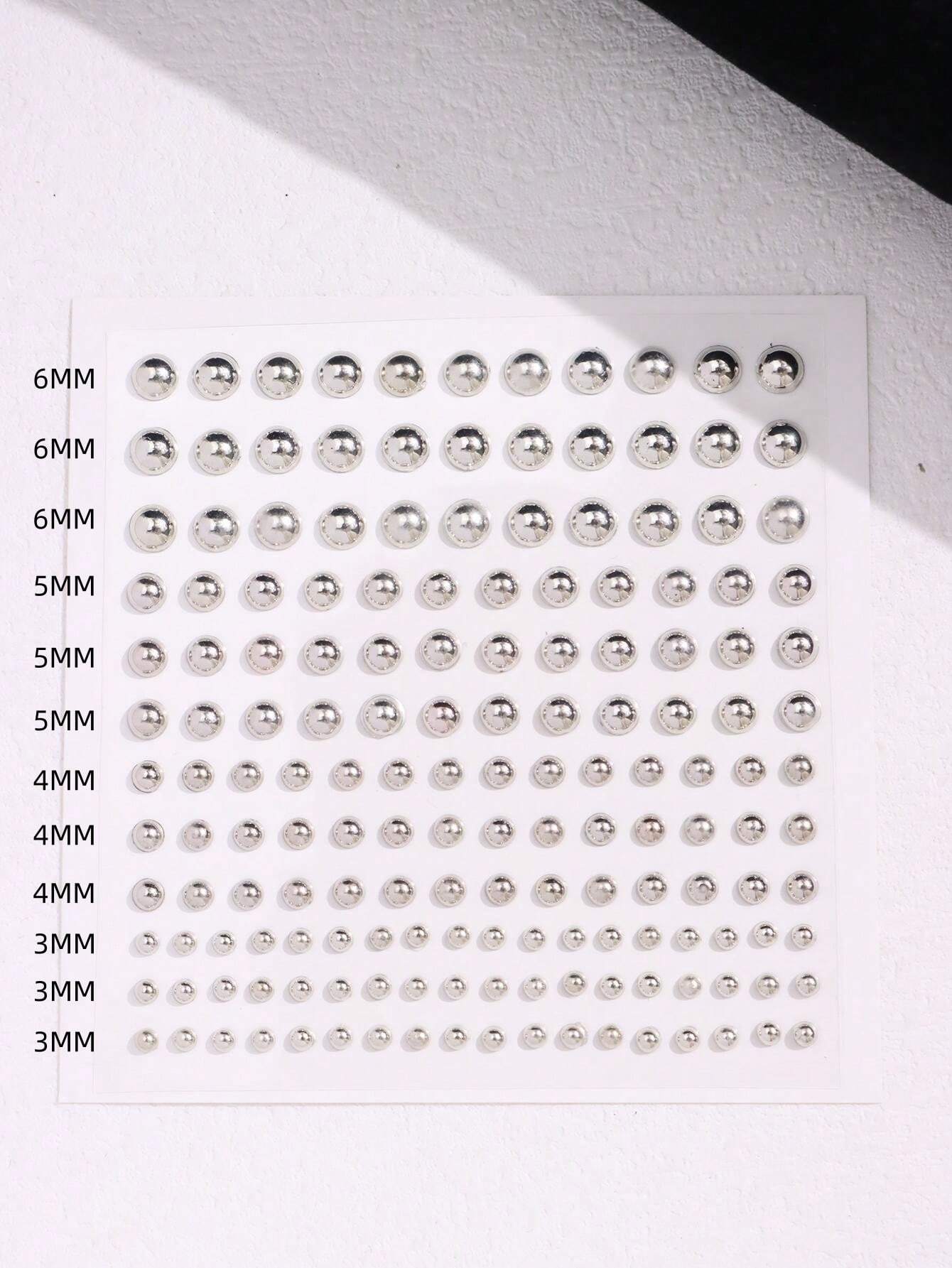 165pcs/Set 3-6mm Silver Plated - đánh giá và giá Body Jewelry Stickers