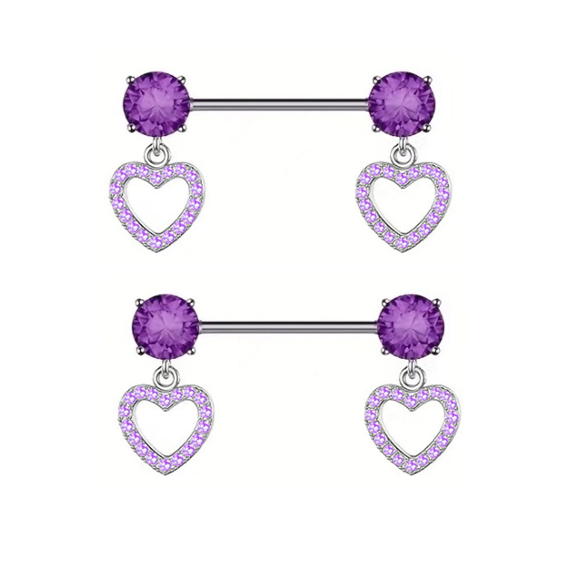 Purple Butterlfy  Nipple Pierc - đánh giá và giá Body Jewelry Nipple Rings