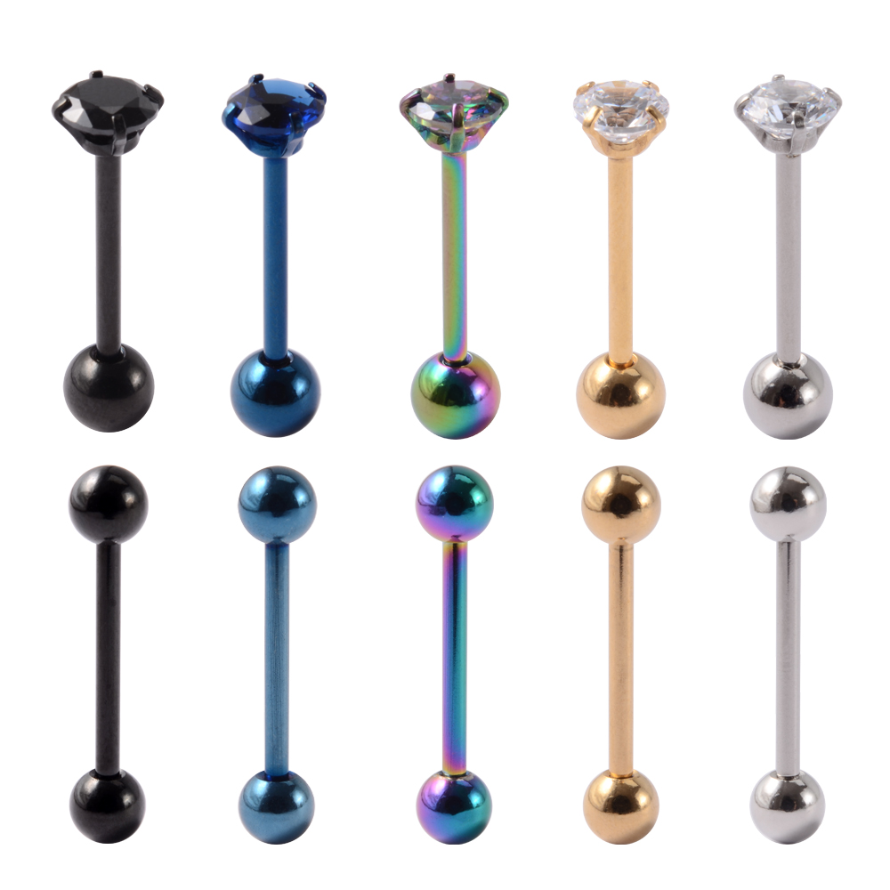 1PCS Surgical Steel Tongue Bar - đánh giá và giá Body Jewelry Nipple Rings