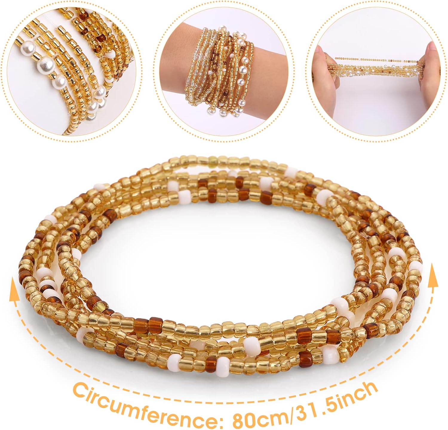 Waist Beads for Women Belly Be - đánh giá và giá Body Jewelry Helix
