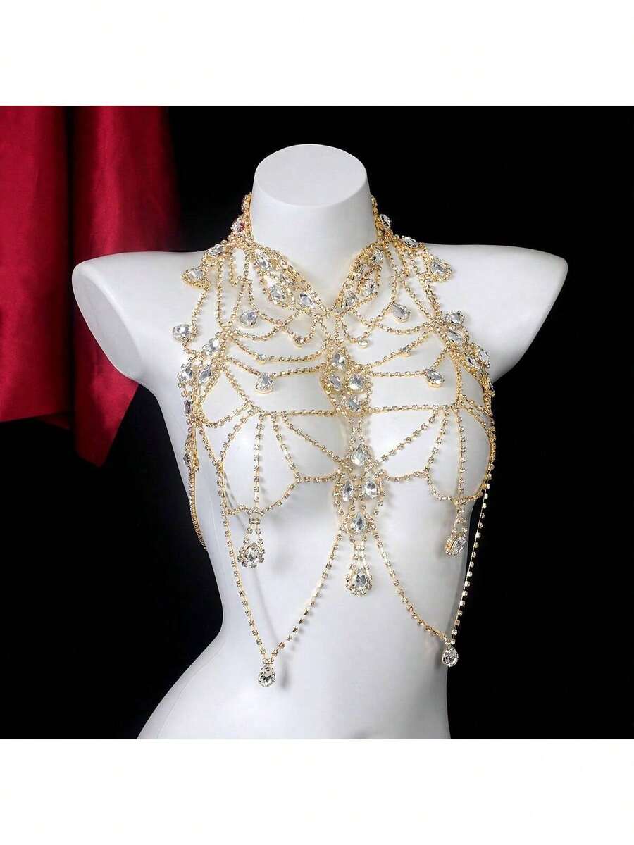 Rhinestone Body Chain Bra Neck - đánh giá và giá Body Chain Jewelry