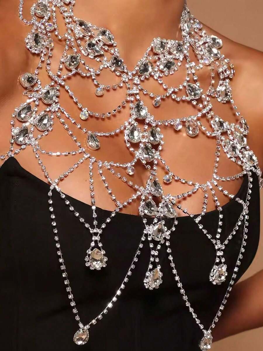 Rhinestone Body Chain Bra Neck - đánh giá và giá Body Chain Jewelry
