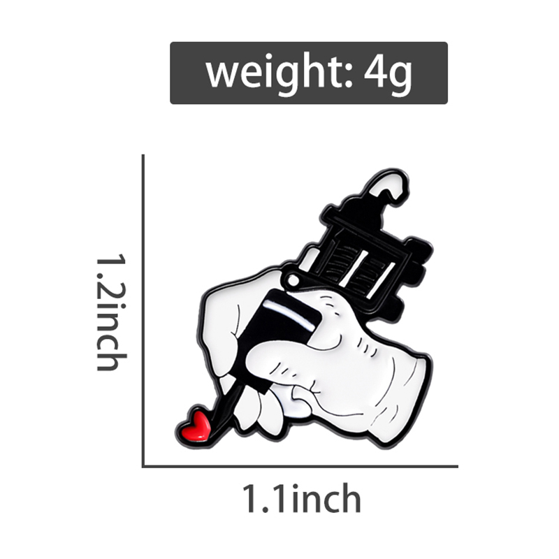 Love Heart Tattoo Enamel Pins  - đánh giá và giá Body Jewelry Stickers