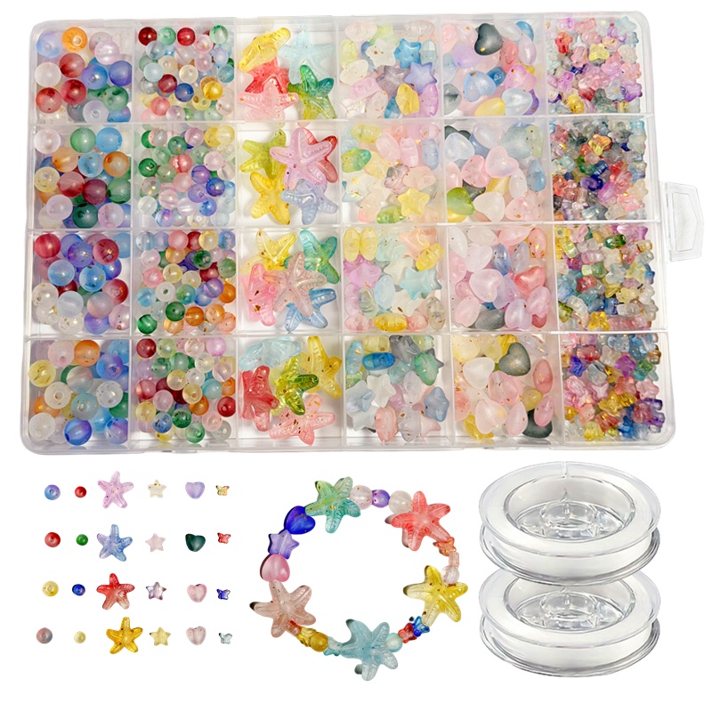 7-19mm825pcs Matte gradient lo - đánh giá và giá Body Jewelry Organizer