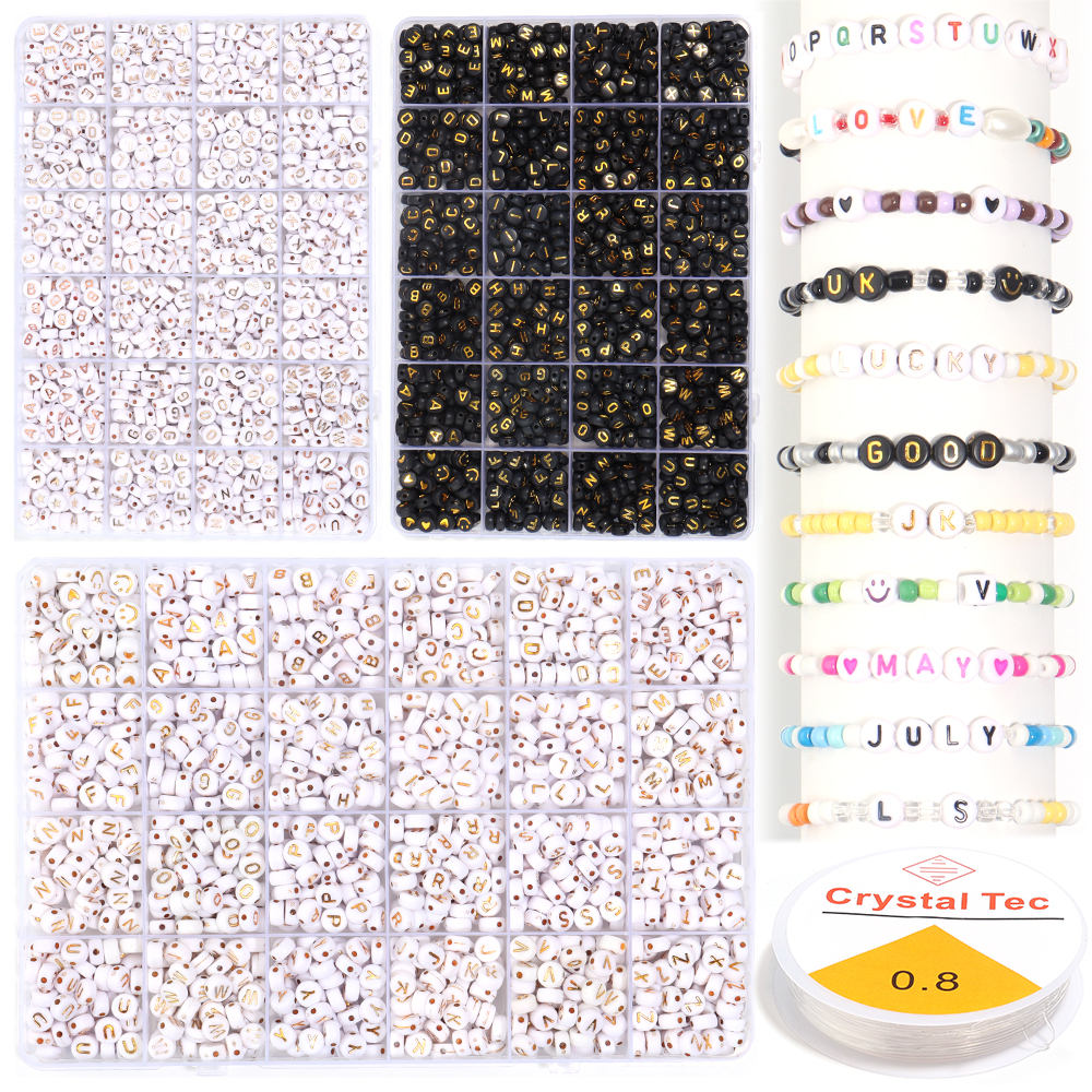 1200pcs/box Acrylic Letter Bea - đánh giá và giá Body Jewelry Organizer