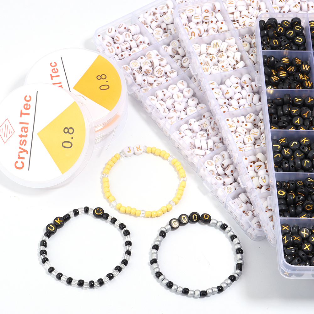 1200pcs/box Acrylic Letter Bea - đánh giá và giá Body Jewelry Organizer