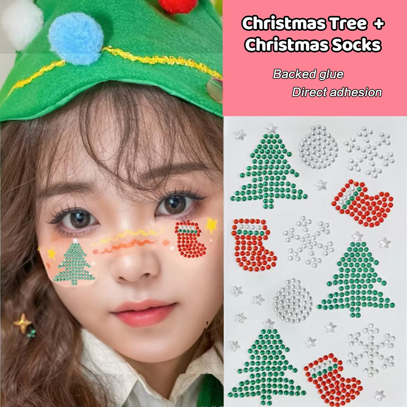 Christmas Makeup White Snowfla - đánh giá và giá Body Jewelry Stickers
