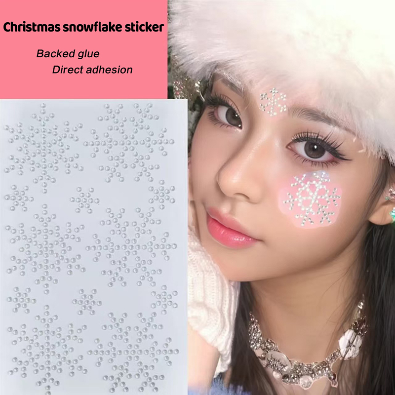 Christmas Makeup White Snowfla - đánh giá và giá Body Jewelry Stickers