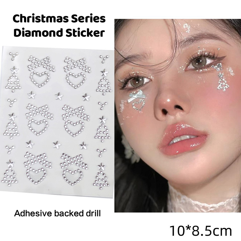 Christmas Makeup White Snowfla - đánh giá và giá Body Jewelry Stickers