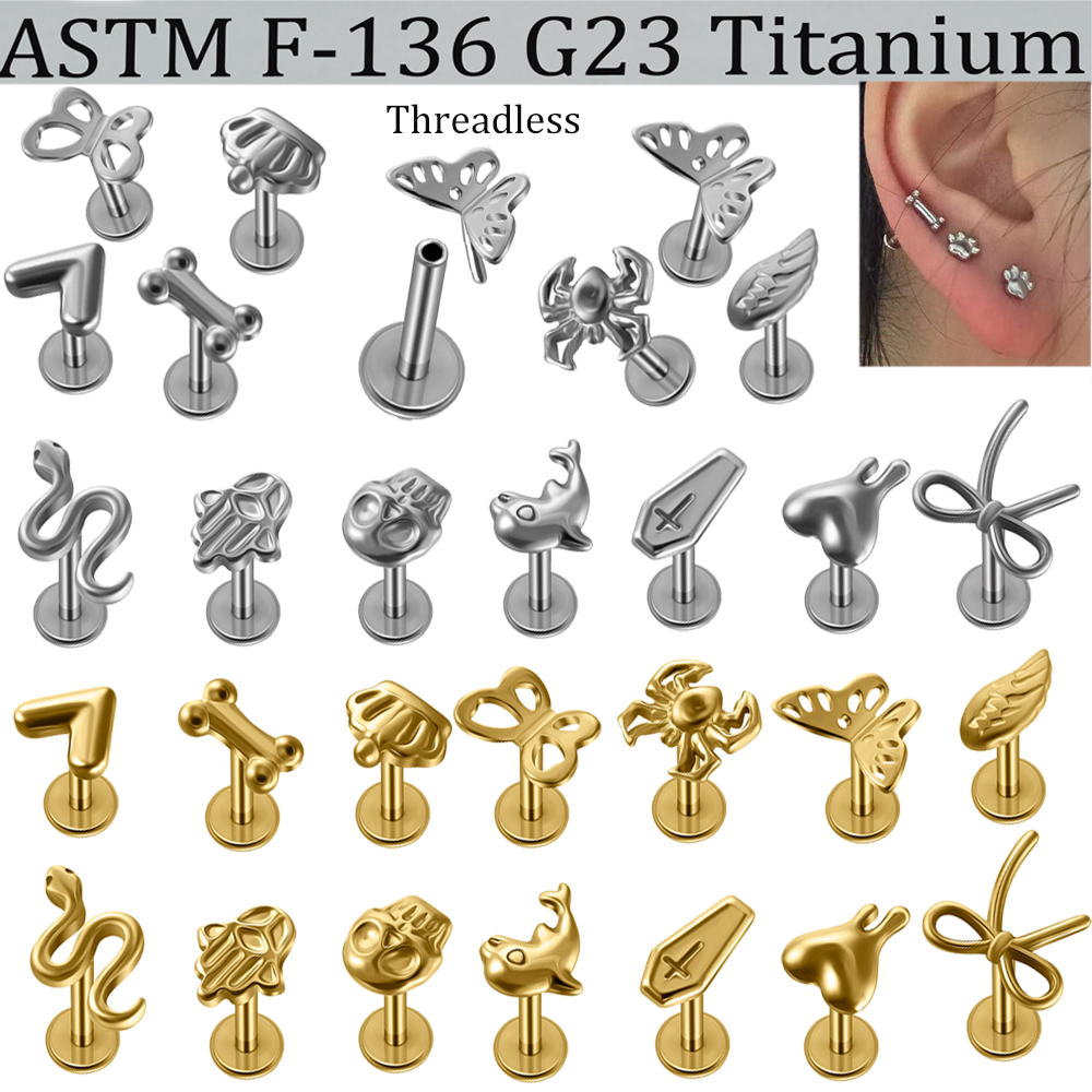 2/1Pcs G23 Solid Titanium Thre - đánh giá và giá Body Jewelry Etc