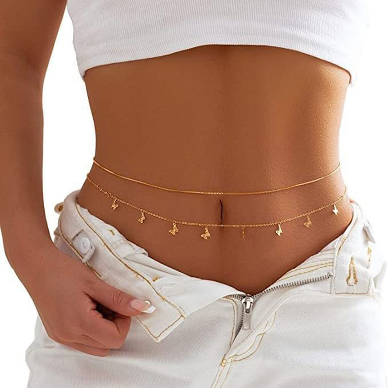 Fashion Simple Double Layer Be - đánh giá và giá Body Chain Jewelry