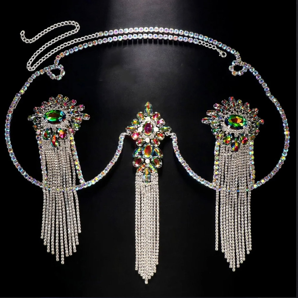Sexy Tassel Color Crystal Ches - đánh giá và giá Body Jewelry Nipple Rings