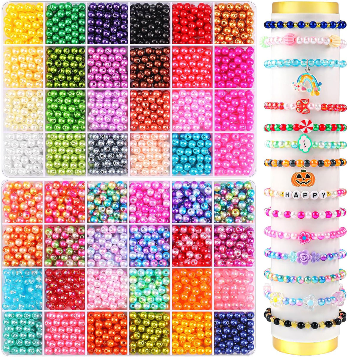 2400PCS 48 Compartments Pearl  - đánh giá và giá Body Jewelry Organizer