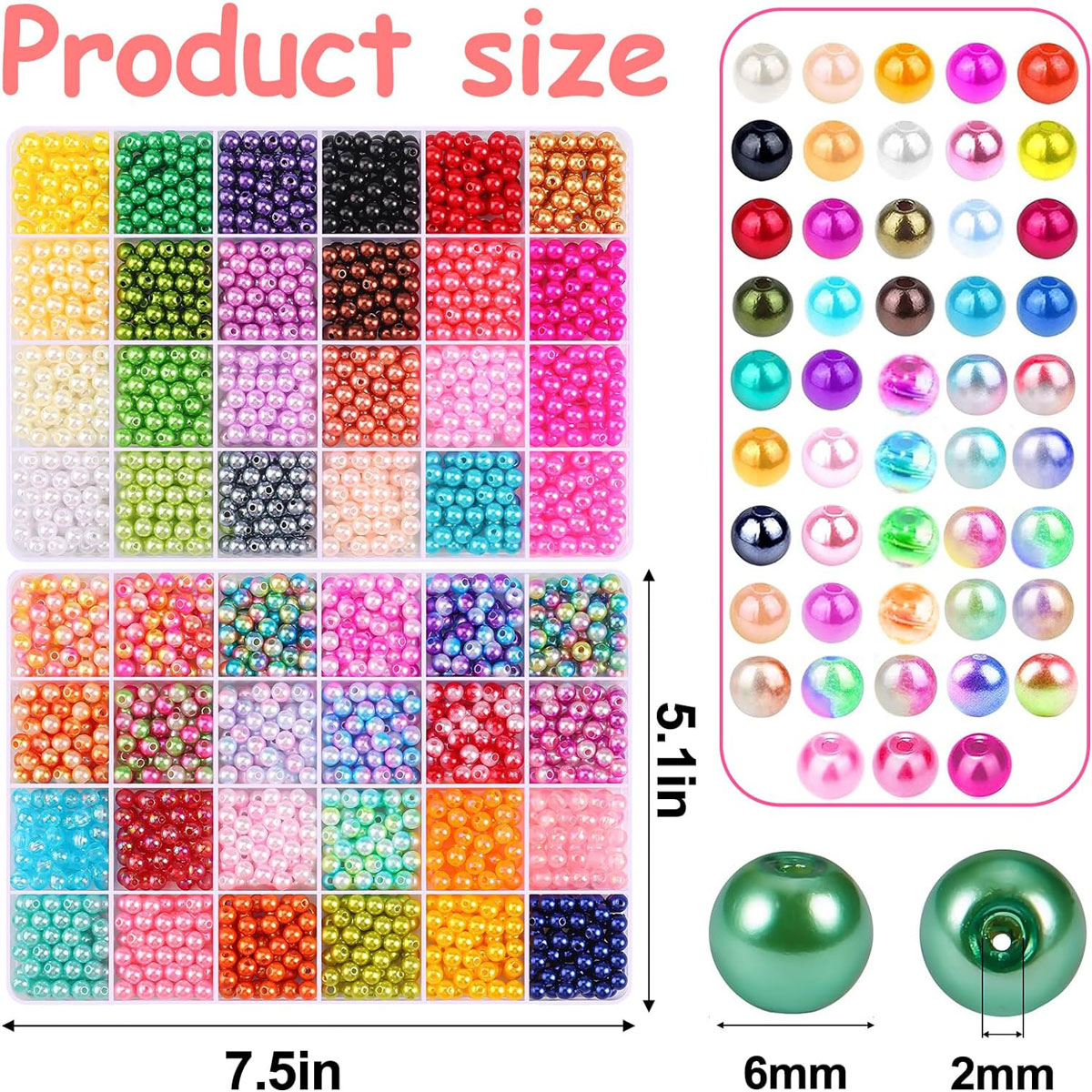 2400PCS 48 Compartments Pearl  - đánh giá và giá Body Jewelry Organizer