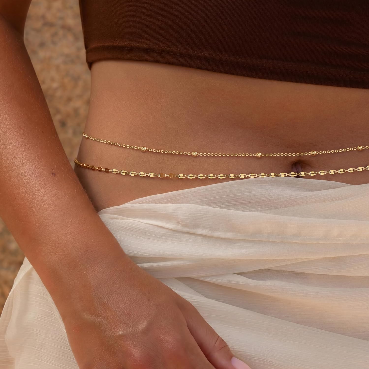 14K Gold Plated Waist Chain Wo - đánh giá và giá Body Chain Jewelry