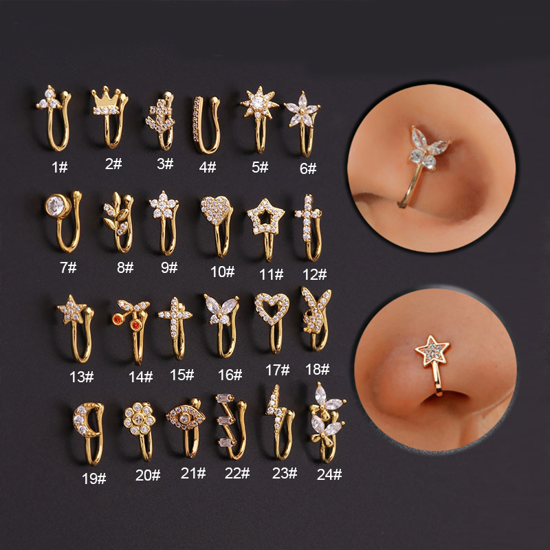 Fake Piercing Clip Nose Ring C - đánh giá và giá Body Jewelry Trend
